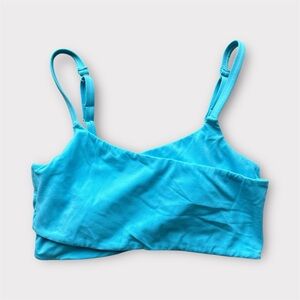 Paragon Aqua Blue Criss Cross Sports Bra size Small